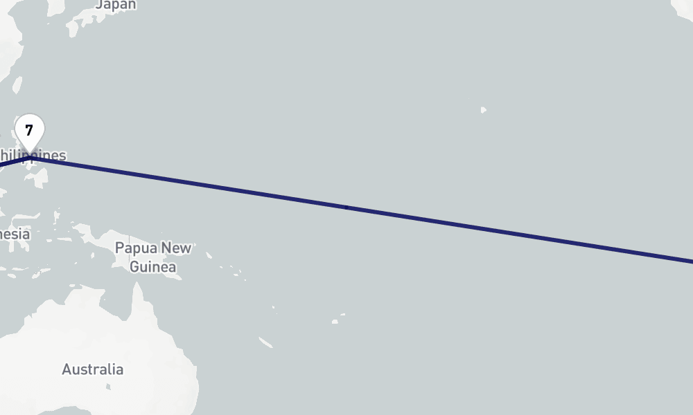16 nights / 17 days, one-way from Colon to Valparaiso (Santiago, Chile)