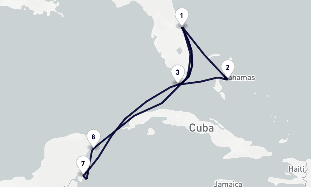 10 nights / 11 days, Port Canaveral (Orlando, Florida) Round trip