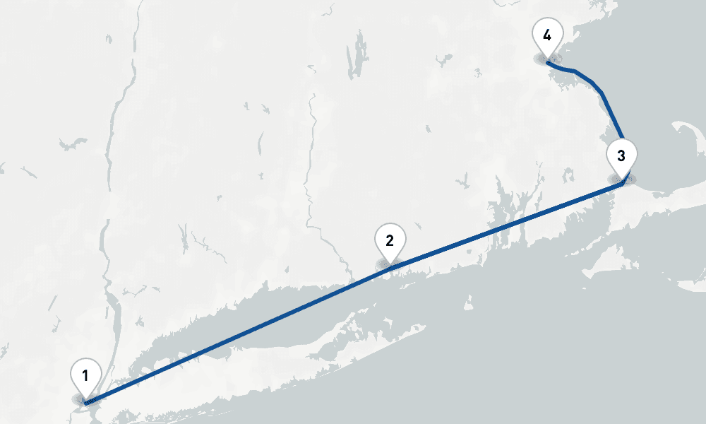 7 nights / 8 days, one-way from New York (Cape Liberty NYC) to Boston (Massachusetts)