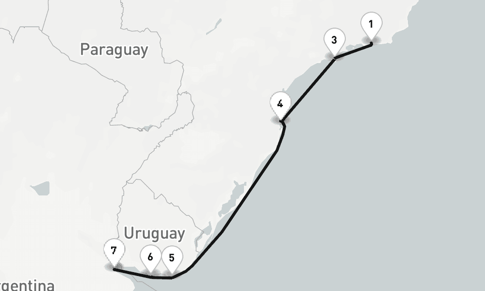 10 nights / 11 days, one-way from Rio de Janeiro to Buenos Aires