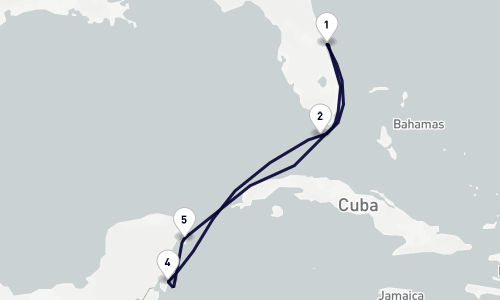 7 nights / 8 days, Port Canaveral (Orlando, Florida) Round trip