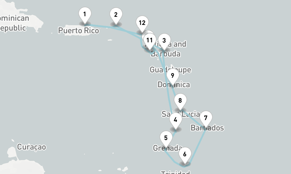 13 nights / 14 days, San Juan (Puerto Rico) Round trip