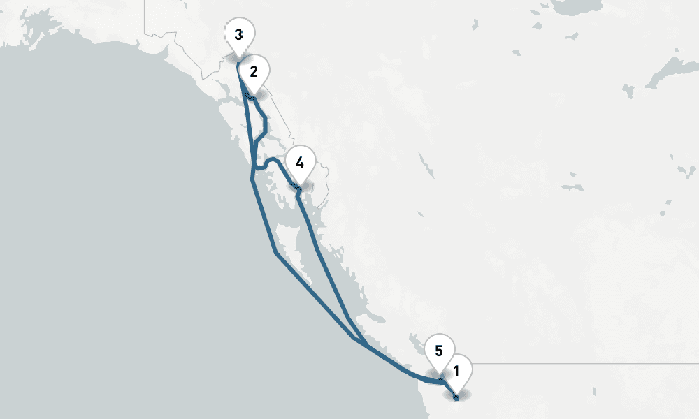 7 nights / 8 days, Seattle (Washington) Round trip