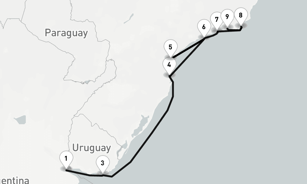 12 nights / 13 days, one-way from Buenos Aires to Rio de Janeiro