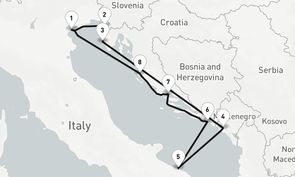 9 nights / 10 days, Venice Round trip