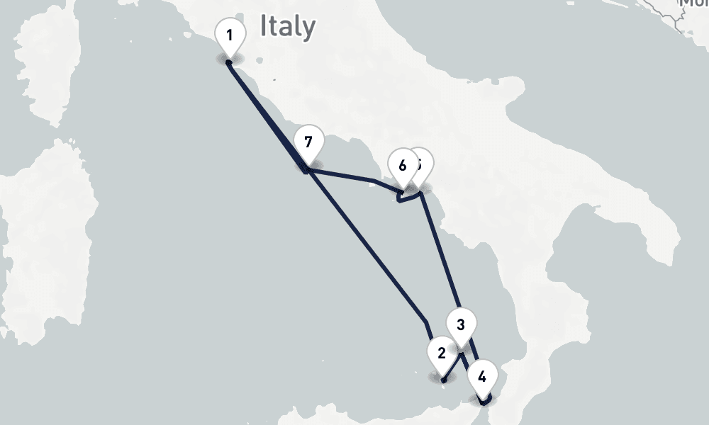 7 nights / 8 days, Civitavecchia (Rome, Italy) Round trip