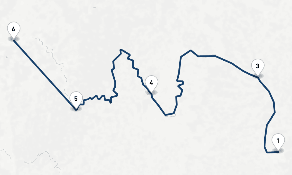 5 nights / 6 days, one-way from Nuremberg to Frankfurt am Main
