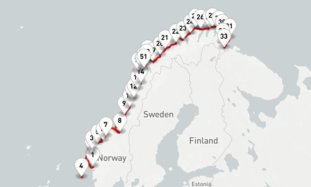11 nights / 12 days, Bergen Round trip
