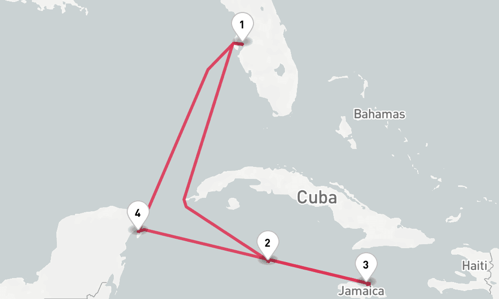 7 nights / 8 days, Tampa (Florida) Round trip