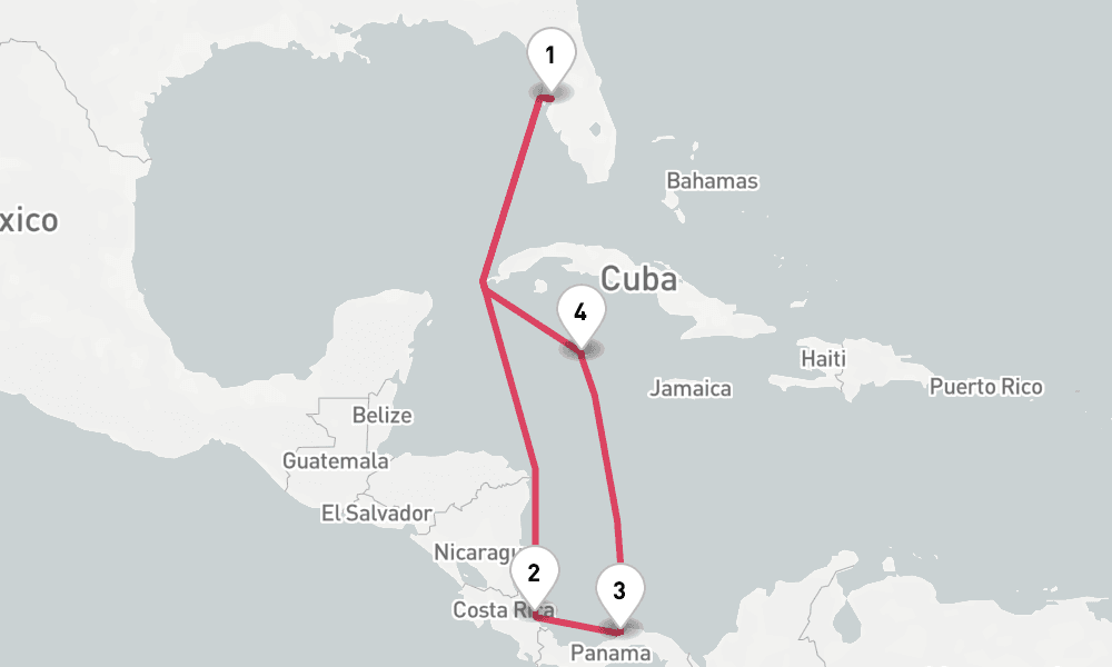 8 nights / 9 days, Tampa (Florida) Round trip