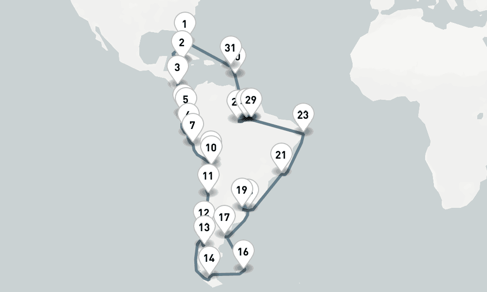 65 nights / 66 days, Miami (Florida) Round trip