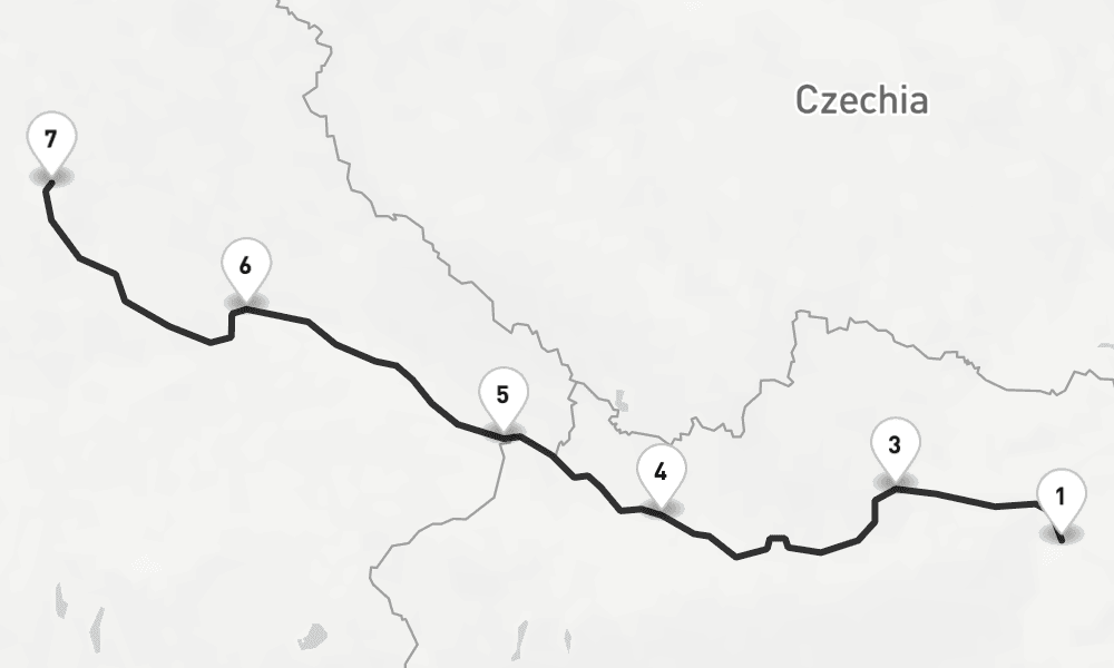 7 nights / 8 days, one-way from Vienna to Nuremberg