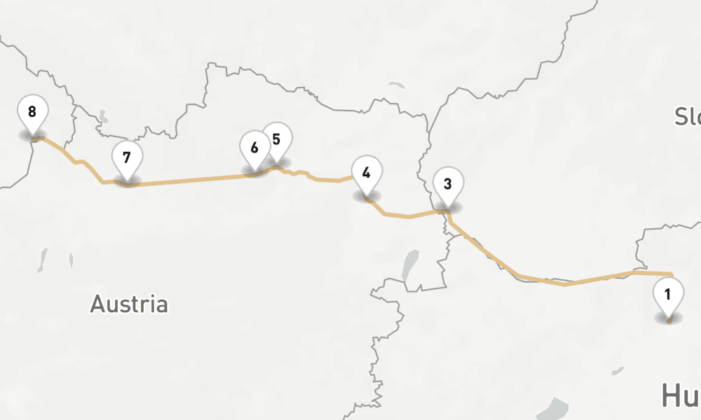 6 nights / 7 days, one-way from Budapest to Passau