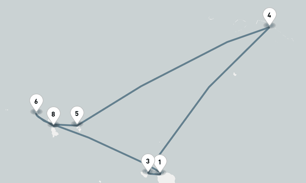 10 nights / 11 days, Papeete (Tahiti Island, French Polynesia) Round trip