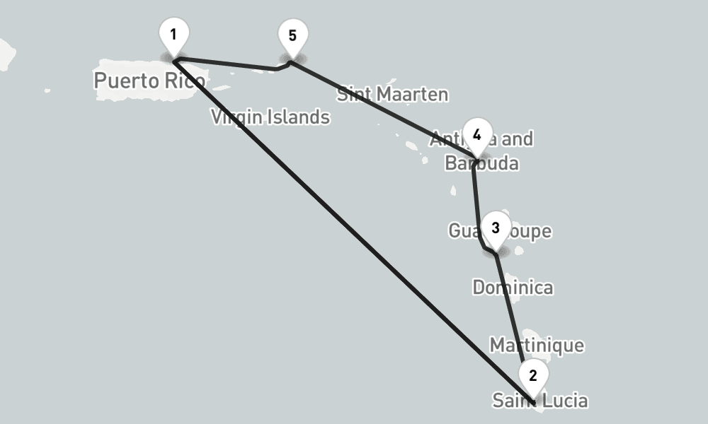 6 nights / 7 days, San Juan (Puerto Rico) Round trip