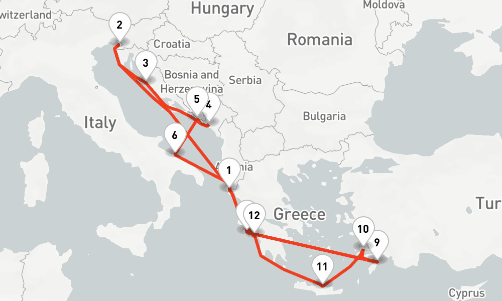 14 nights / 15 days, Corfu Island Round trip
