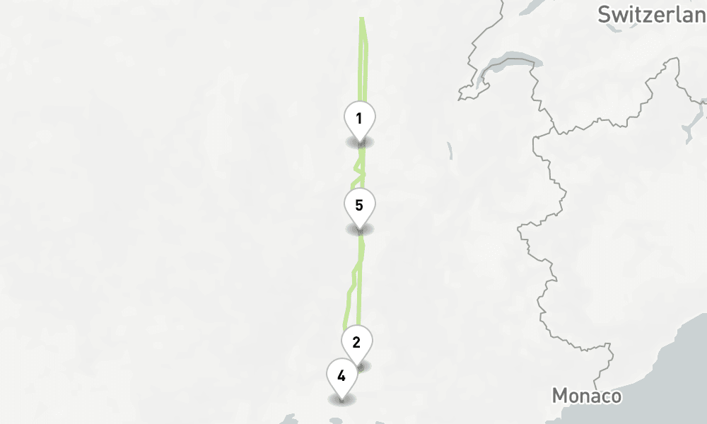 4 nights / 5 days, Lyon Round trip