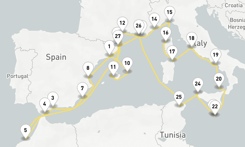 30 nights / 31 days, Barcelona Round trip