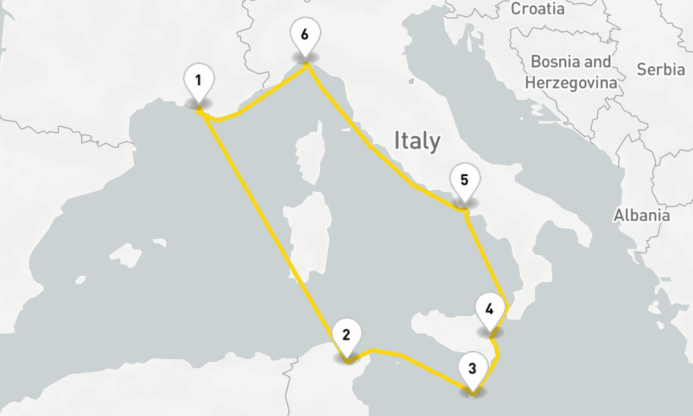 7 nights / 8 days, Marseille Round trip