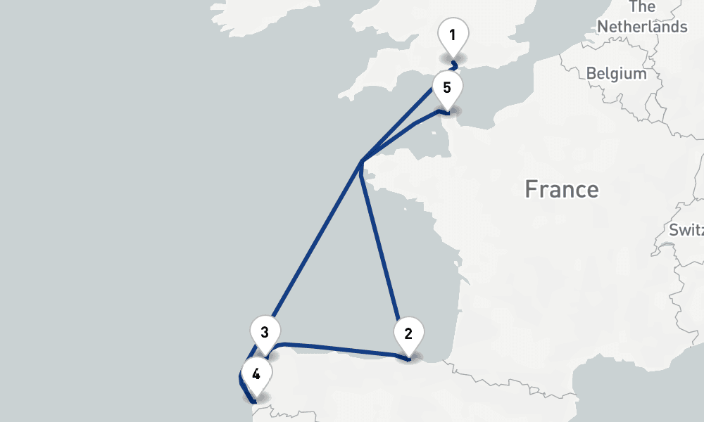 7 nights / 8 days, Southampton (England) Round trip