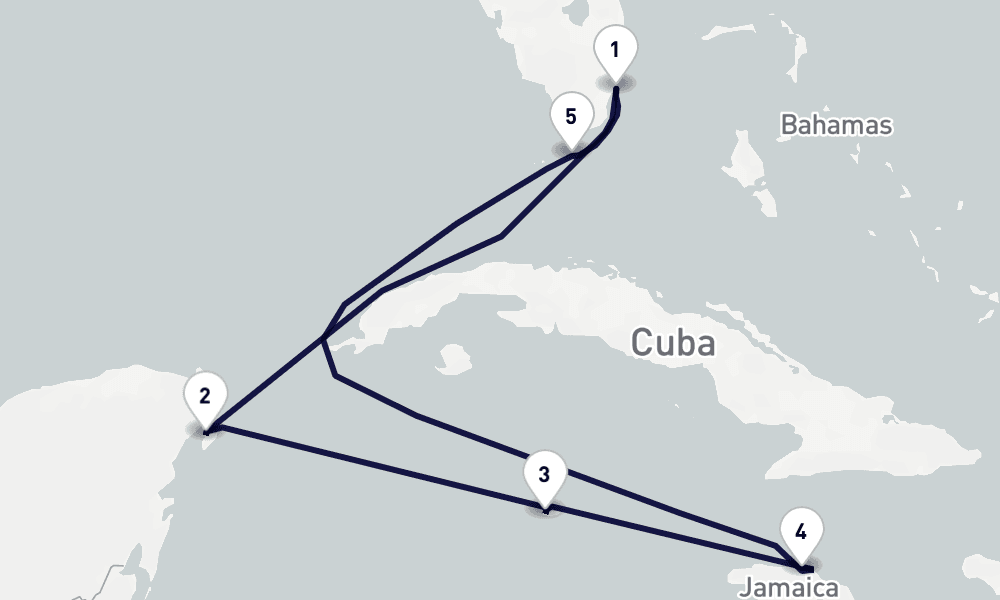 7 nights / 8 days, Miami (Florida) Round trip