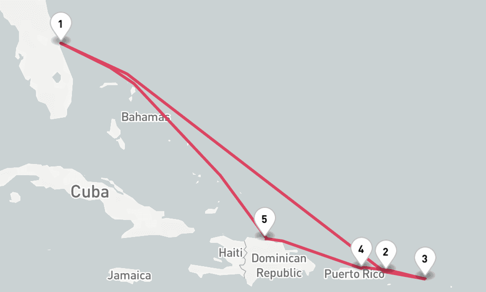 9 nights / 10 days, Port Canaveral (Orlando, Florida) Round trip