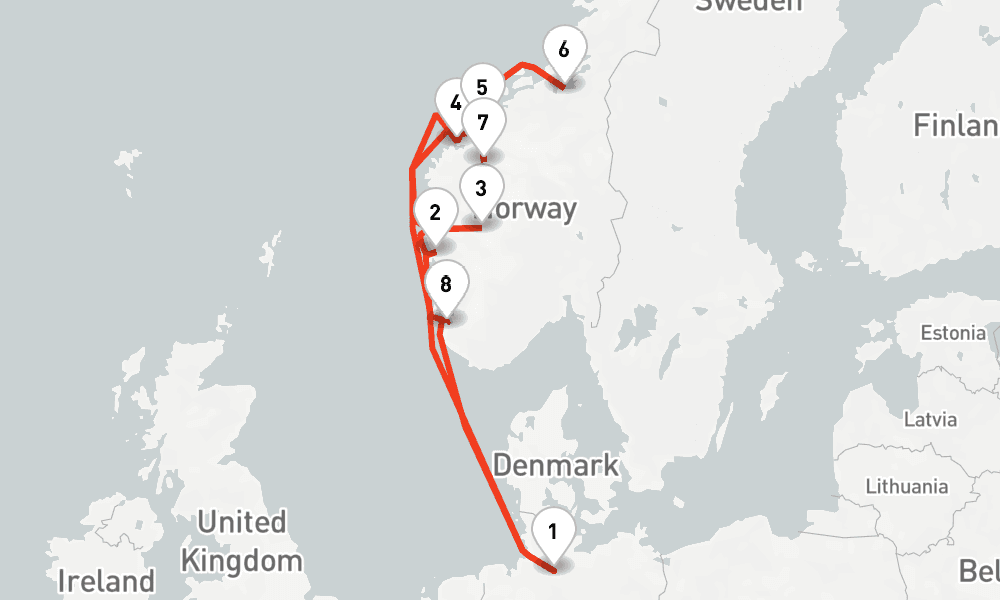 10 nights / 11 days, Hamburg Round trip