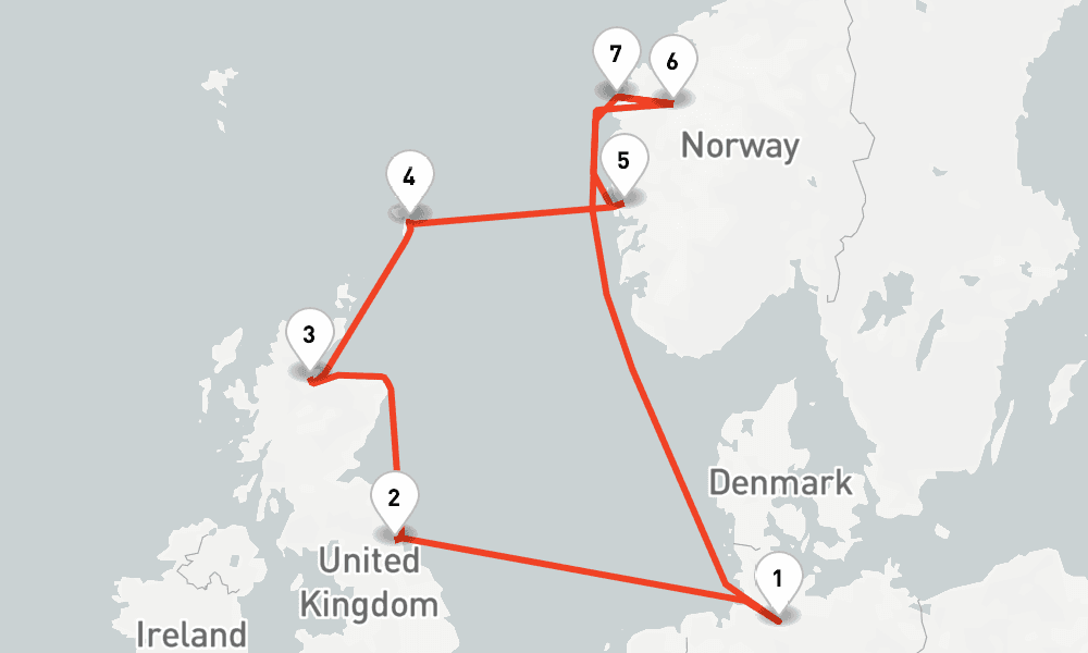 9 nights / 10 days, Hamburg Round trip