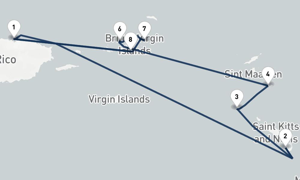 7 nights / 8 days, San Juan (Puerto Rico) Round trip