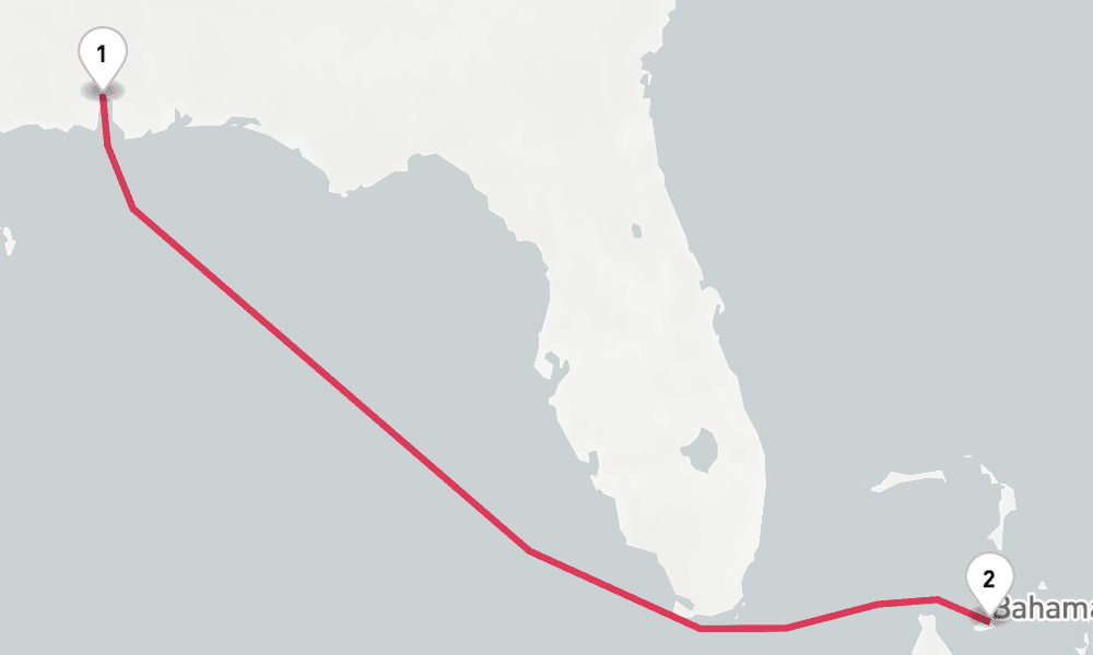 6 nights / 7 days, Mobile (Alabama) Round trip