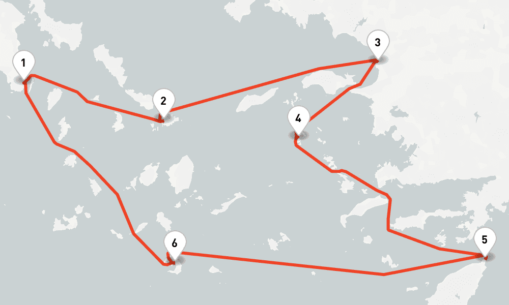 4 nights / 5 days, Lavrion Round trip