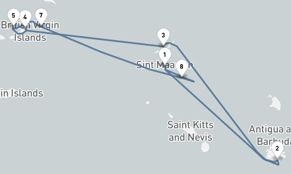 7 nights / 8 days, Philipsburg (St Maarten Island, Dutch Antilles) Round trip