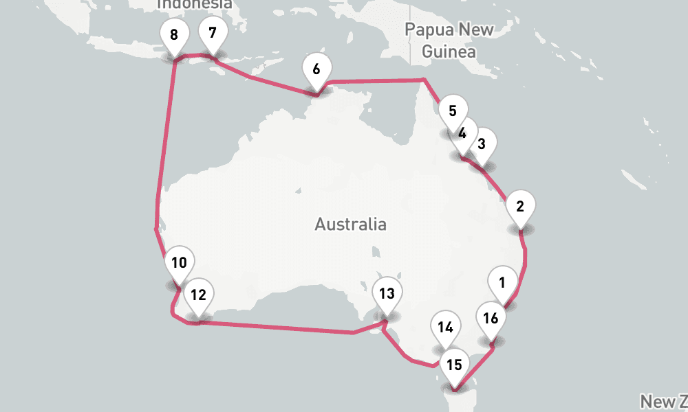 31 nights / 32 days, Sydney (NSW, Australia) Round trip