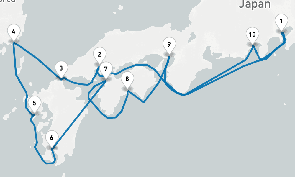 【横浜発着】春風満帆！ たっぷり西日本周遊と韓国 12日間 B [M608]  12日間