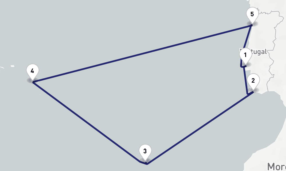 11 nights / 12 days, Lisbon Round trip