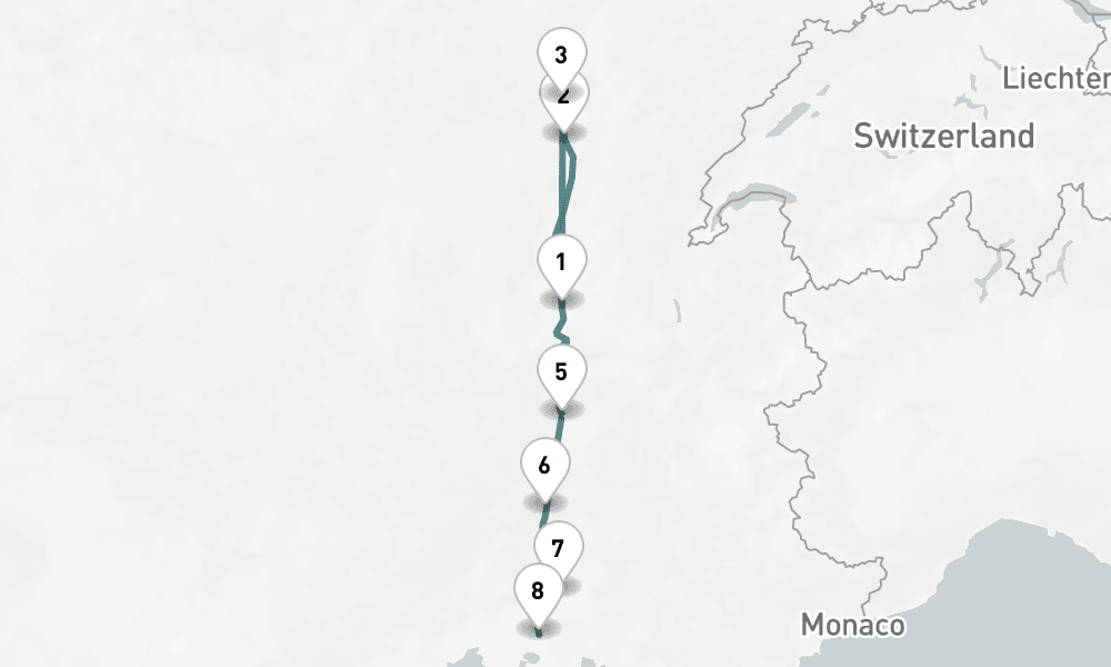 7 nights / 8 days, one-way from Lyon to Arles