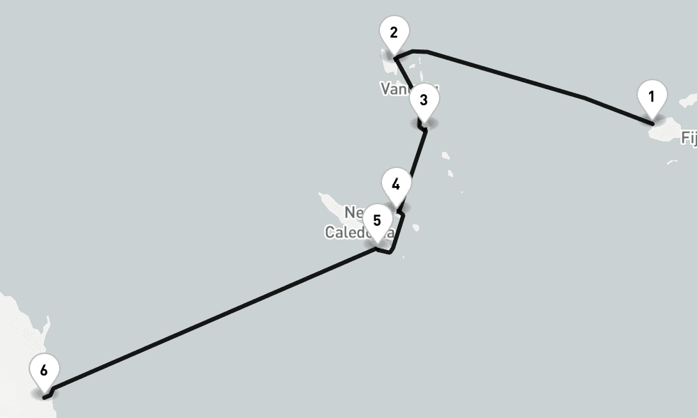 11 nights / 12 days, one-way from Lautoka to Brisbane (Queensland, Australia)