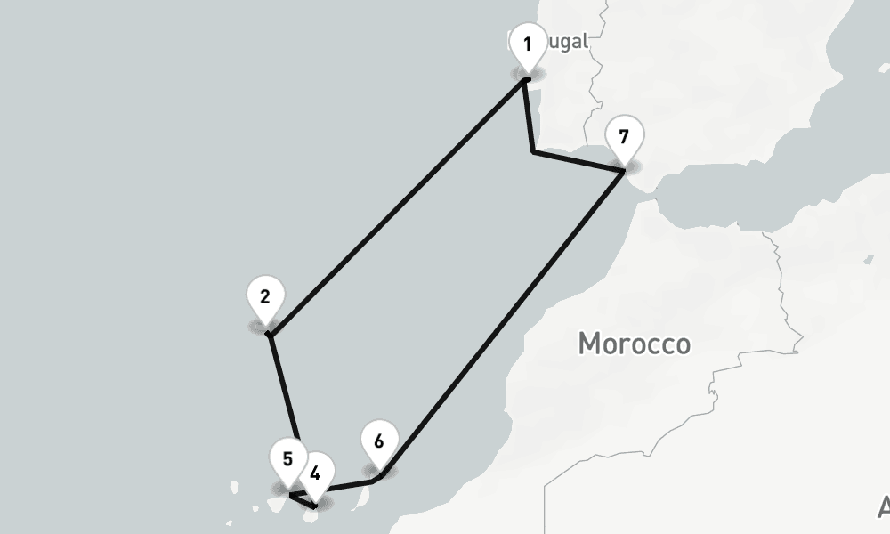 12 nights / 13 days, Lisbon Round trip