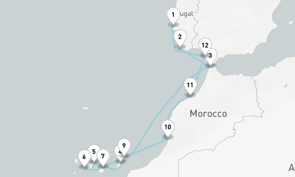 15 nights / 16 days, Lisbon Round trip