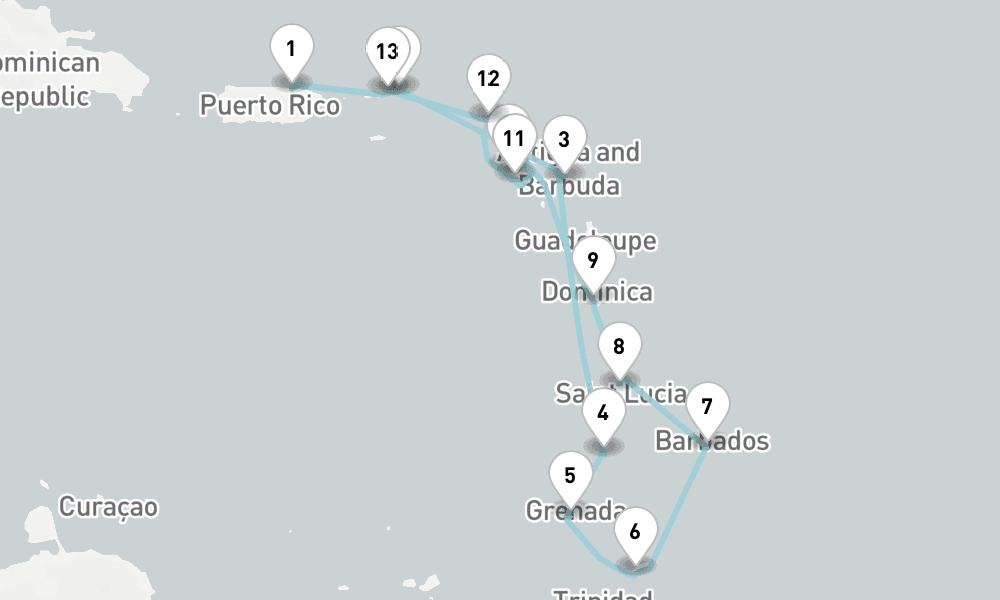14 nights / 15 days, San Juan (Puerto Rico) Round trip
