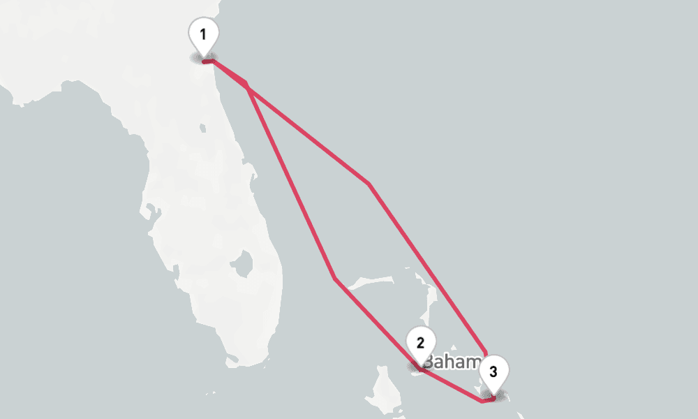 6 nights / 7 days, Jacksonville (JAXPORT, Florida) Round trip