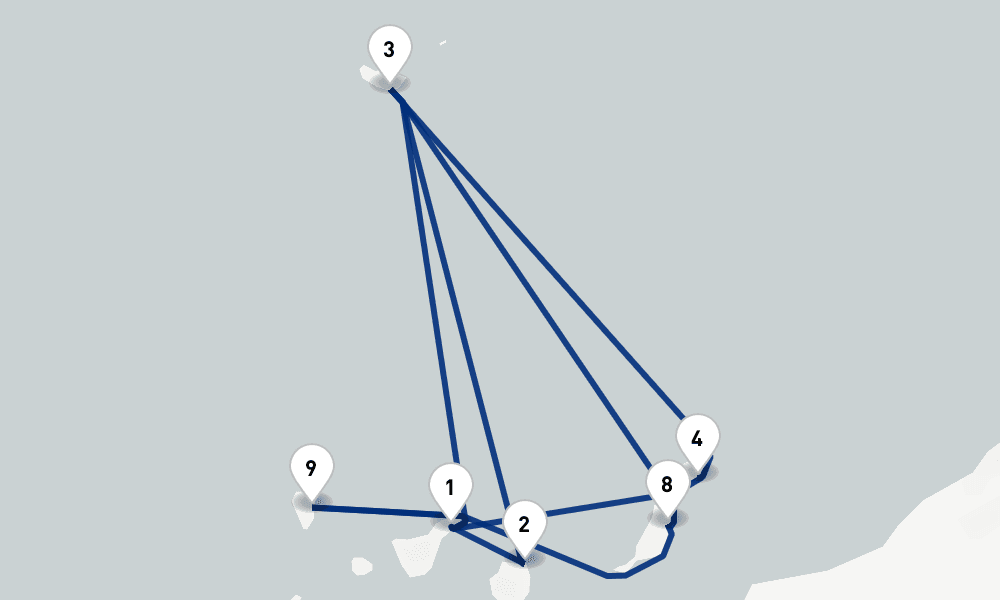 14 nights / 15 days, Santa Cruz de Tenerife (Canary Islands) Round trip