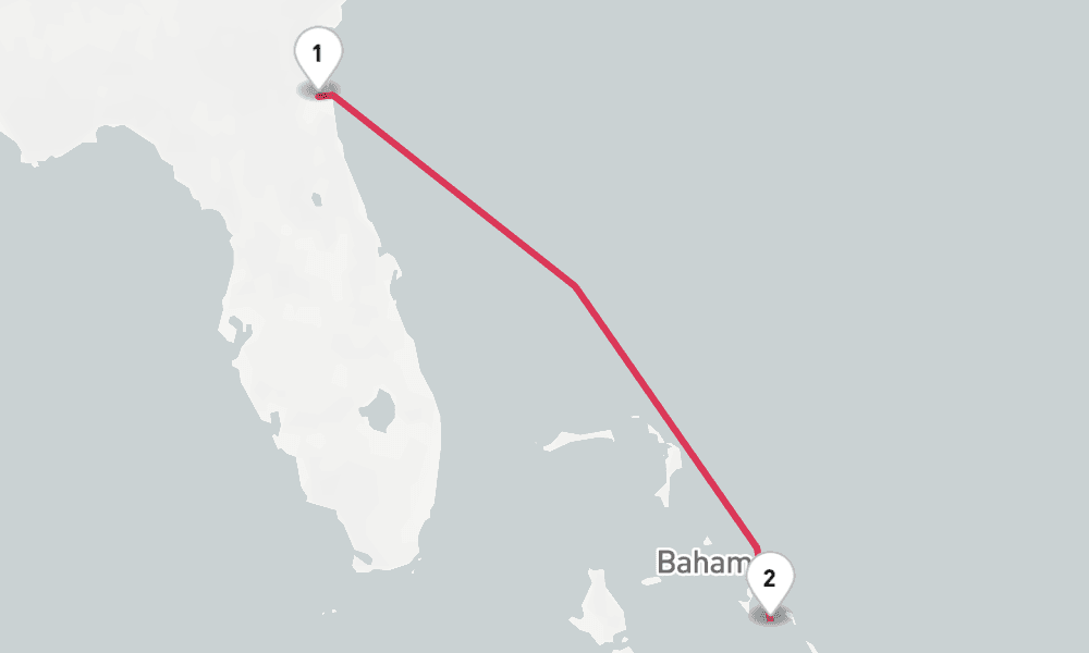 5 nights / 6 days, Jacksonville (JAXPORT, Florida) Round trip