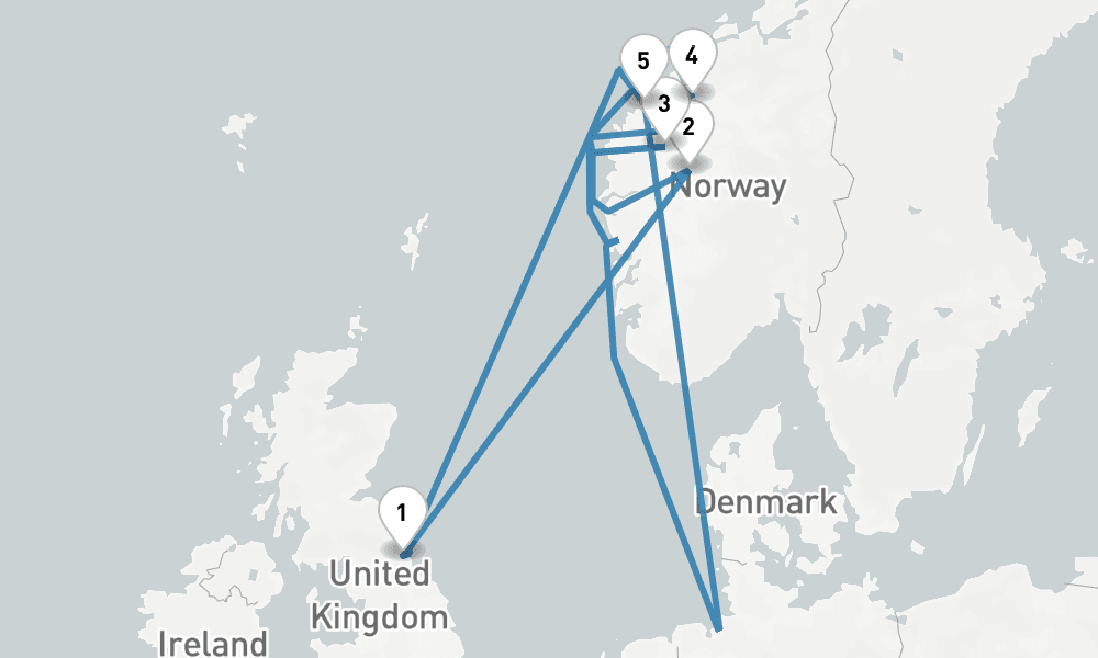 7 nights / 8 days, Newcastle (England) Round trip