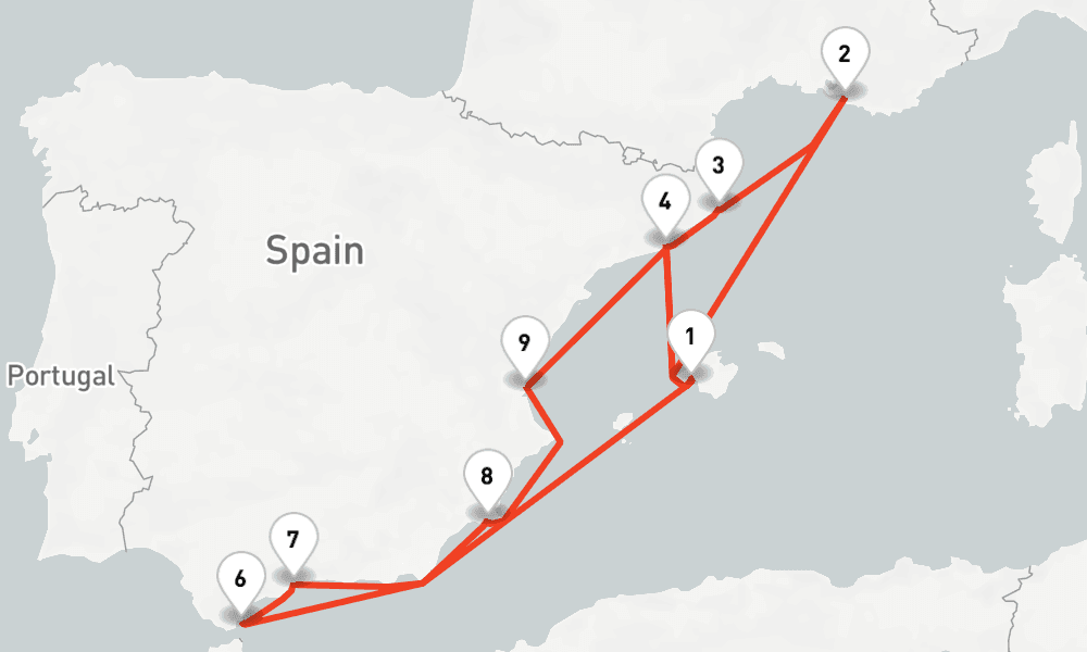 12 nights / 13 days, Palma de Mallorca (Majorca Island, Spain) Round trip