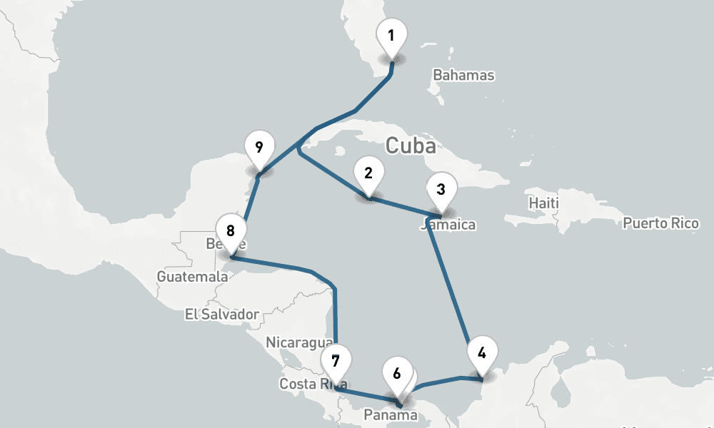 12 nights / 13 days, Miami (Florida) Round trip
