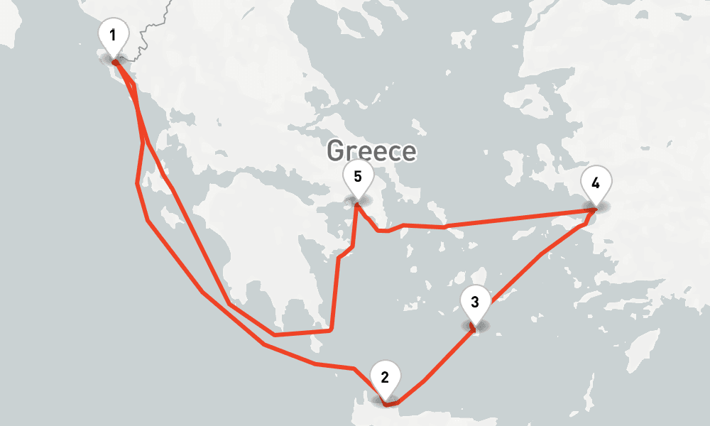 7 nights / 8 days, Corfu Island Round trip