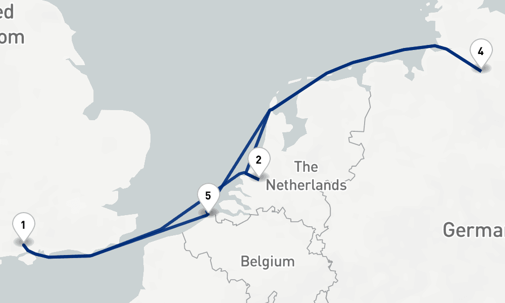 7 nights / 8 days, Southampton (England) Round trip