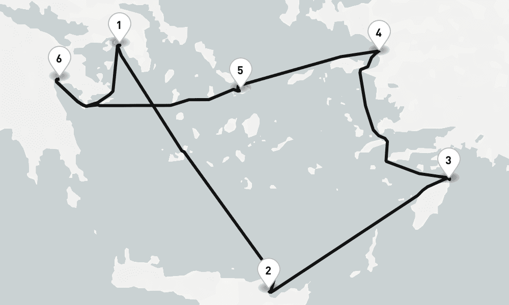 7 nights / 8 days, Piraeus (Athens, Greece) Round trip