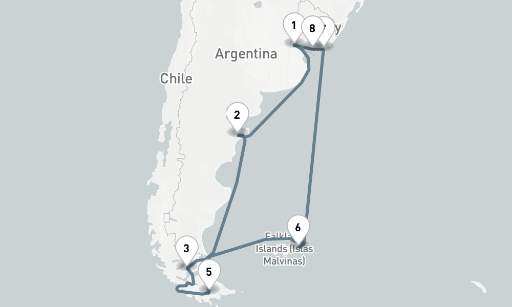 18 nights / 19 days, Buenos Aires Round trip